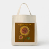 Zonnebloemen staan hoog tote bag (Achterkant)