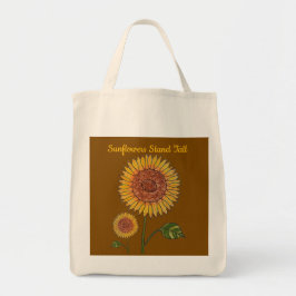Zonnebloemen staan hoog tote bag