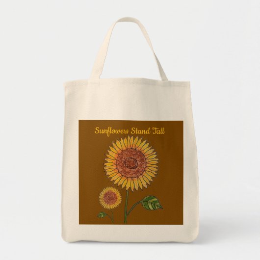 Zonnebloemen staan hoog tote bag (Voorkant)