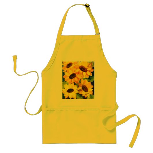 zonnebloemen standaard schort (Voorkant)