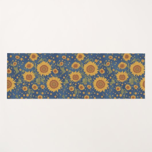 Zonnebloemen & sterren geïnspireerd op Van Gogh Yo Yogamat (Voorkant (horizontaal))