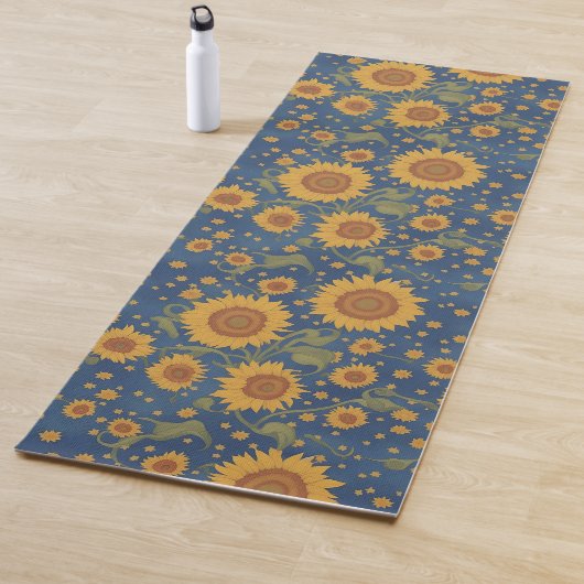 Zonnebloemen & sterren geïnspireerd op Van Gogh Yo Yogamat (In situ)