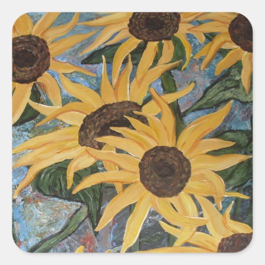 Zonnebloemen Sticker (Voorkant)