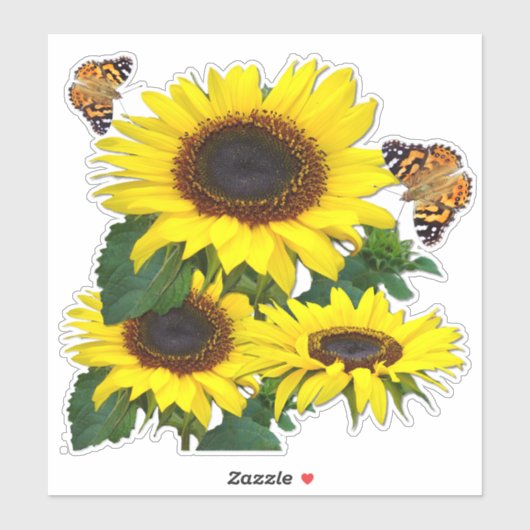 Zonnebloemen Sticker (Vel)