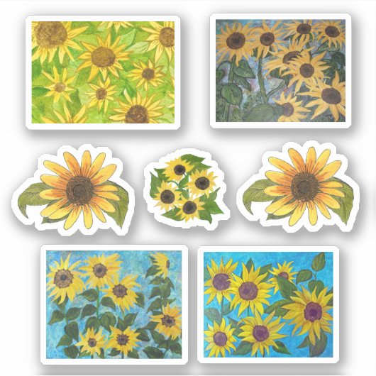 Zonnebloemen Sticker (Voorkant)
