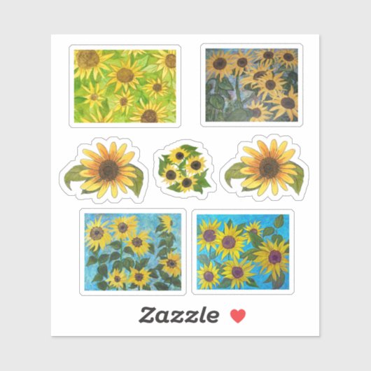 Zonnebloemen Sticker (Vel)
