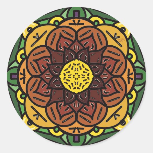 Zonnebloemen sticker (Voorkant)