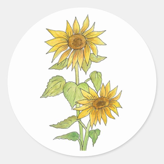 Zonnebloemen Sticker (Voorkant)