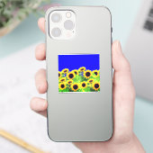 Zonnebloemen Sticker Oekraïense vlag kleuren - Fre (Telefoon)