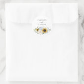 Zonnebloemen Sticker van de Blauwe Floral Envelope (Tas)