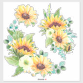 Zonnebloemen Stickers (Vel)