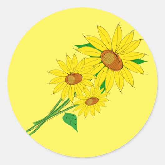 Zonnebloemen Stickers (Voorkant)