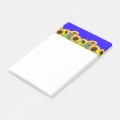 Zonnebloemen Sticky Notes Oekraïne Vlag Kleuren (Schuin)