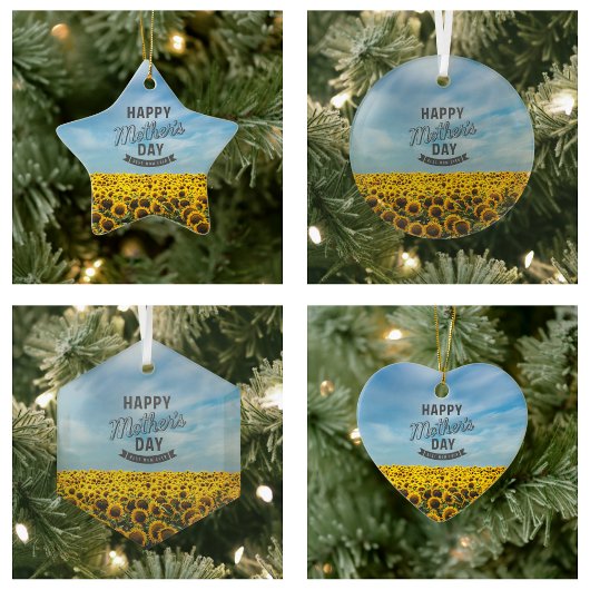 Zonnebloemen Stijlvol Elegant Beste Mam Ooit Bloem Keramisch Ornament