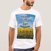 Zonnebloemen Stijlvol Elegant Beste Mam Ooit Bloem T-shirt (Voorkant)