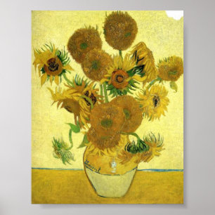Zonnebloemen stille leven, Van Gogh Poster