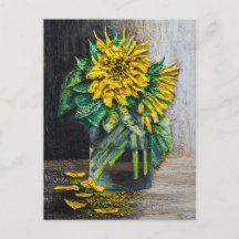 Zonnebloemen Stilleven Acrylschilderij 