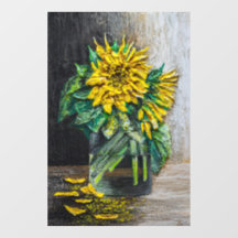 Zonnebloemen Stilleven Acrylschilderij 