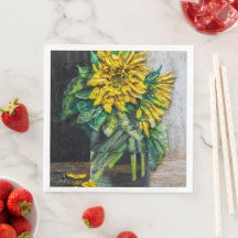Zonnebloemen Stilleven Acrylschilderij 