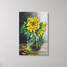 Zonnebloemen Stilleven Acrylschildering 