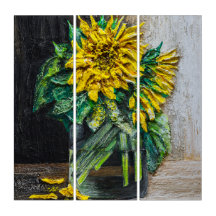 Zonnebloemen Stilleven Acrylschildering 