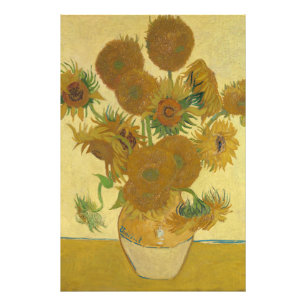 Zonnebloemen, Stilleven Olieverfschilderij, Van Go Foto Afdruk