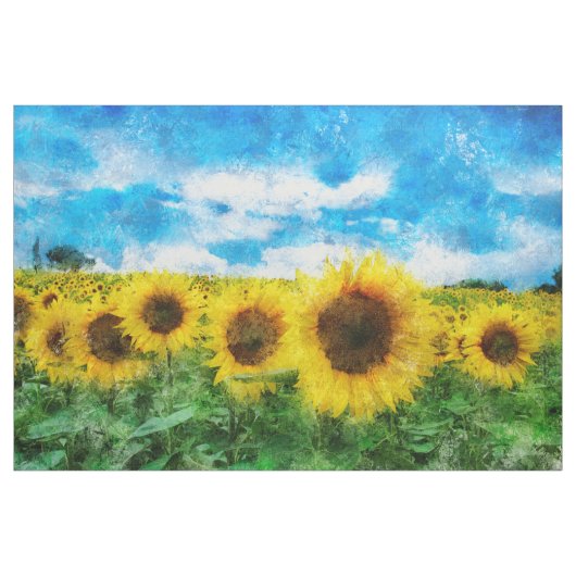 Zonnebloemen Stof (Yard (91,4 cm))