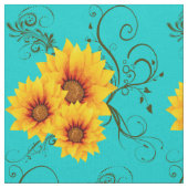 Zonnebloemen Stof (Close Up)