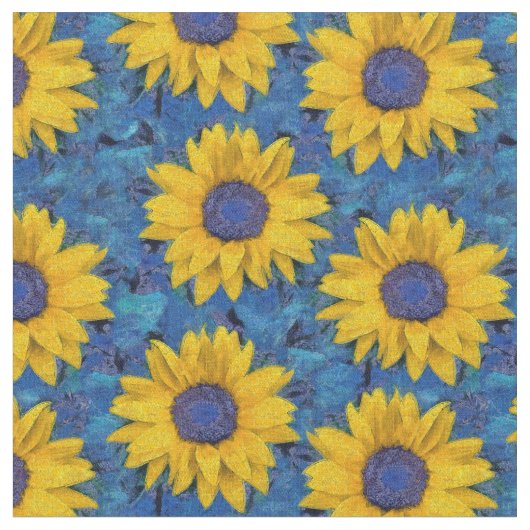 Zonnebloemen Stof (Close Up)