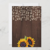 Zonnebloemen stralen herfst huisverwarming kaart (Achterkant)