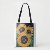 Zonnebloemen strand/supermarkt/werk canvas tas (Voorkant)