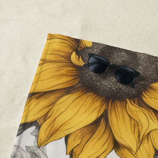 Zonnebloemen Strandlaken (In situ)