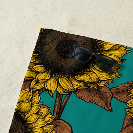 Zonnebloemen Strandlaken (In situ)