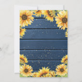 Zonnebloemen, String Lights Blue Wood Retirement Kaart (Achterkant)