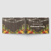 Zonnebloemen & String Lights Rustieke Pensioen Par Gastenboek (Volledig)