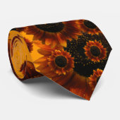 Zonnebloemen Stropdas (Opgerold)