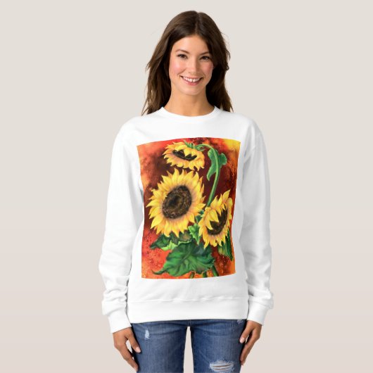 Zonnebloemen Sweatshirt (Voorkant volledig)