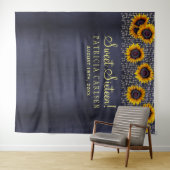 Zonnebloemen sweet sixteen fotohokje achtergrond wandkleed (In Situ (horizontaal))