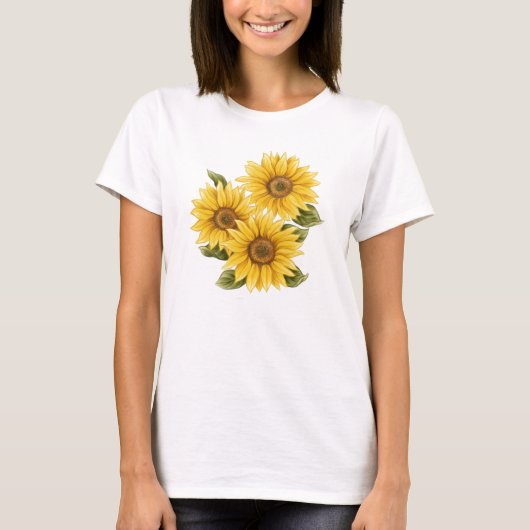  zonnebloemen t-shirt (Voorkant)