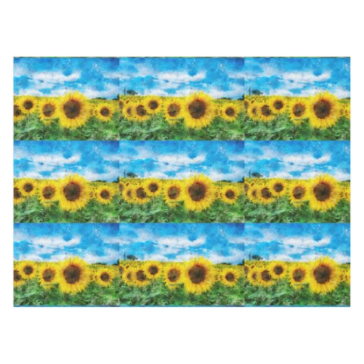 Zonnebloemen Tafelkleed (Voorkant (Horizontaal))