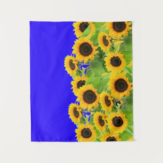 Zonnebloemen Tapestry - Oekraïne vlag kleuren Wandkleed (Voorkant)