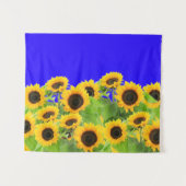 Zonnebloemen Tapestry - Oekraïne vlag kleuren Wandkleed (Voorkant (horizontaal))