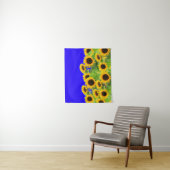 Zonnebloemen Tapestry - Oekraïne vlag kleuren Wandkleed (In situ)