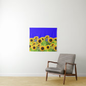 Zonnebloemen Tapestry - Oekraïne vlag kleuren Wandkleed (In Situ (horizontaal))