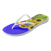 Zonnebloemen Teenslippers (Schuin)