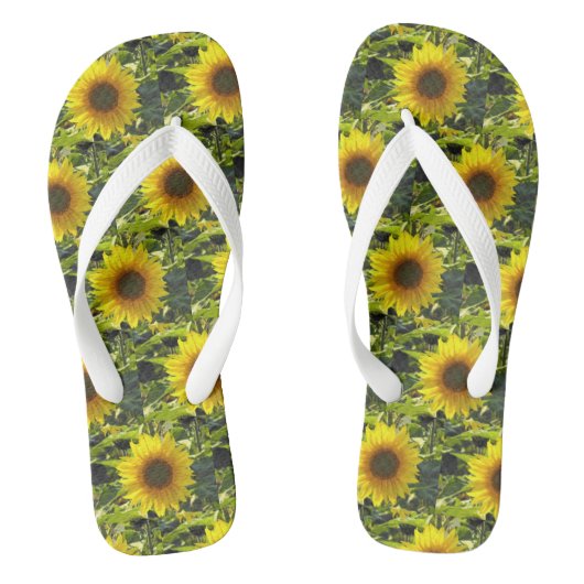 Zonnebloemen Teenslippers (Voetbed)