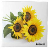 Zonnebloemen Tegeltje (Voorkant)