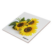 Zonnebloemen Tegeltje (Zijkant)