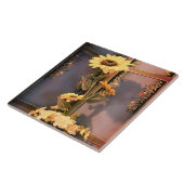 Zonnebloemen Tegeltje (Zijkant)