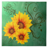 Zonnebloemen Tegeltje (Voorkant)